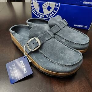 NWT Birkenstock Buckley Suede Leather Navy Size 42 N